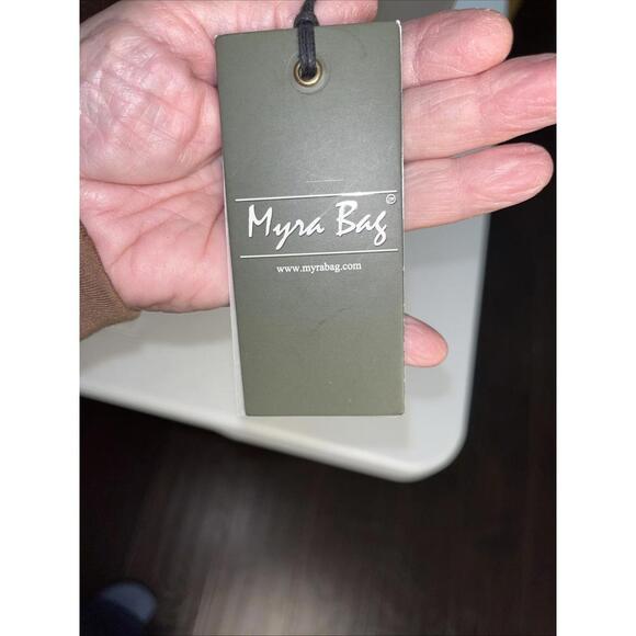 MYRA BAG Crossbody Hair On Hide Bag Brown Cream NWT Turquoise Concho - Picture 9 of 10